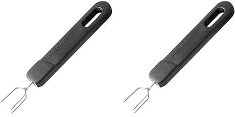 FACKELMANN 41847 Pellkartoffelgabel Edelstahl Kunststoffgriff, Schwarz/Silber (Packung mit 2)