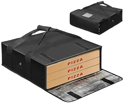 Generico Insulated Travel Bag, Camping Food Carrier, Pizza Delivery Bag, Picnic Food Carrier, 50.8x50.8x15.24 cm, Heavy-Duty Insulated Pizza Carrier Bag for Travel, Picnics, and Food Delivery