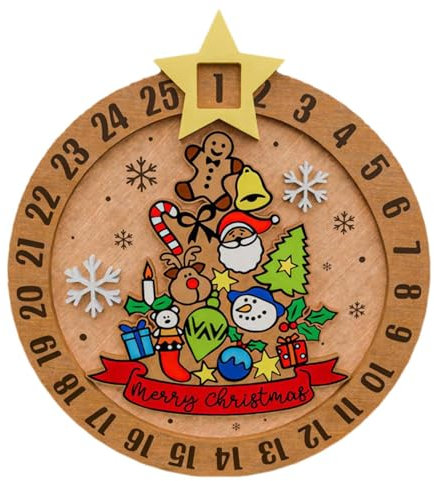Weihnachten Adventskalender Schild | Uhr Adventskalender | Haustür Kalender Nummer Datum | Weihnachten Countdown Wandschild | Countdown Willkommen Türschild | Weihnachten Countdown Schild