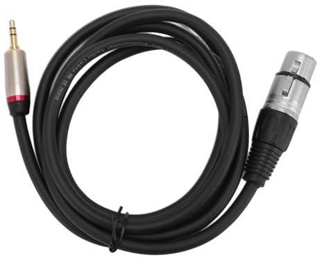 Annadue 3,5 mm auf XLR Kabel, XLR auf 3,5 mm symmetrisches Aux Mikrofonkabel, 1/8 Zoll Klinken Stereo auf XLR Buchse Adapterkabel für Telefone, Laptops, Lautsprecher (3)