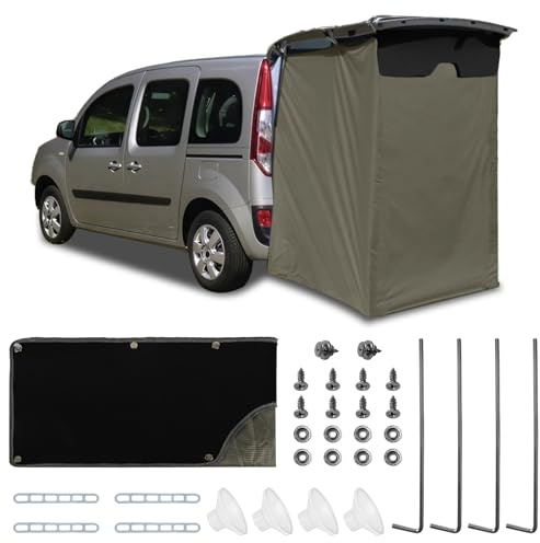 Heckzelt Ersatz für VW T4/T5/T6/T6.1, Heckklappenvorzelt Autozelt Tragbares, Wasserdichtes Auto-Heckklappenzelt für T5 T6 Bus Vor Zelt SUV Van Camping