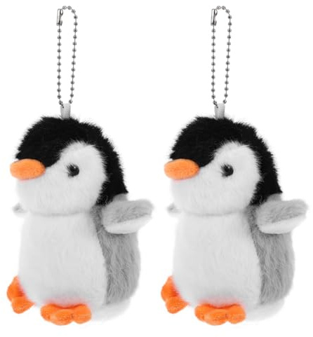 Vaguelly Penguin Plush Keychain Cute Stuffed Animal Pendant Bag Charm Hanging Decoration for Backpacks Luggage and Keys Birthday Valentine Back-to-school Presents