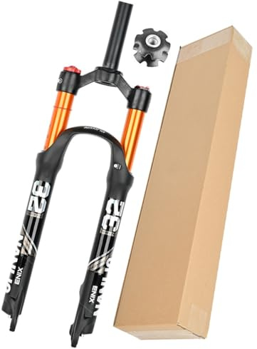 HSIRYAOHD MTB Vorderradgabel mit pneumatischer Verriegelung gerade 2,8 cm (1 Zoll) Mountainbike Federgabel 66 cm 27,5 Zoll 73,7 cm gängige Größen Schnellspanner 9 mm x 100 mm Reise 100 mm