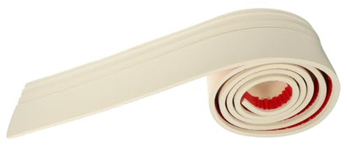 Uonlytech Moldura De Zócalo Autoadhesiva 2 Metros Borde Del Zócalo Pegatina De Pared Engrosada Resistente Para Decoración De Paredes Hogar Oficina Color Blanco Crema