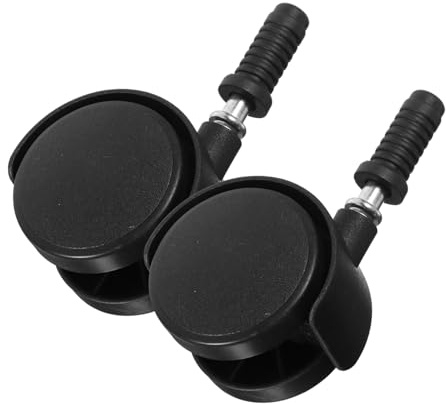 DOITOOL 2piezas Ruedas Para Sillas De Oficina De Freno Color Negro Unidades Para Sillas De Oficina y Trabajo Pesado