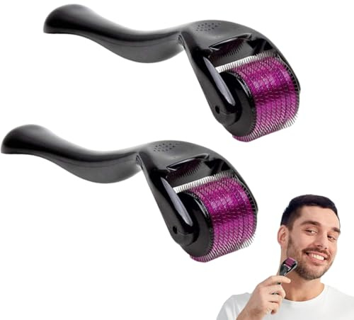 KEQAR Dermaroller, Trattamento Efficace per Viso, Cicatrici, Smagliature e Acne (0,5 mm)