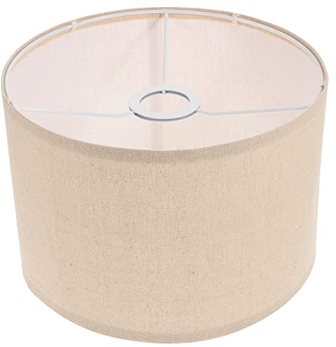 SOPOTUTU Lampenschirm Aus Leinen 10.24 Zoll Abnehmbar Für E27 Stehlampe Und Tischlampe Retro Stil Lampenschirm Für Wohnzimmer Schlafzimmer Und Büro