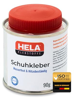 HELA® Schuhkleber & Textilkleber extra stark – wasserfest & elastisch – für Schuhsohlen, Stoff, Leder, Gummi & Kunstleder – repariert Schuhe dauerhaft – Kleber für Textilien & Sohlen – Made in Germany