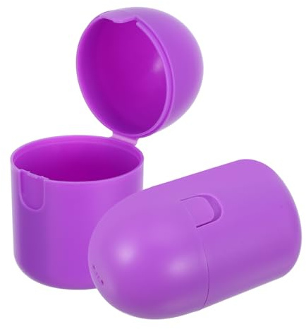 Hemobllo Lot De 2 Boîtes De Rangement Pour En Plastique Léger Violet, Étui Portable Réutilisable, Pratique Pour Voyage Et Soins Féminins, Accessoire Compact Pour Femmes Actives