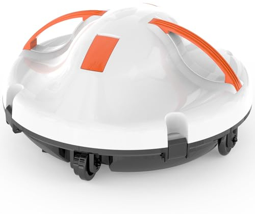 (2026 Neu) GAMPLAE Poolroboter, Kabelloser Poolsauger Akku mit 130 Min Laufzeit, Dual Motoren Poolreiniger, Selbsteinparkfunktion, Tragbar Poolroboter Akku für Flache Böden Pools bis zu 102 m²