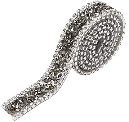 Strassband Selbstklebend, Funkelndes KristallBand zum Nähen und Hot Fix, Glitzer-Gürtel für Party, Prom, Hochzeit, DIY-Kleidung, Accessoires und Haarschmuck