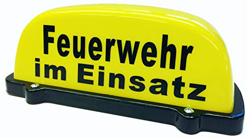 Magnetschild Feuerwehr im Einsatz gelb
