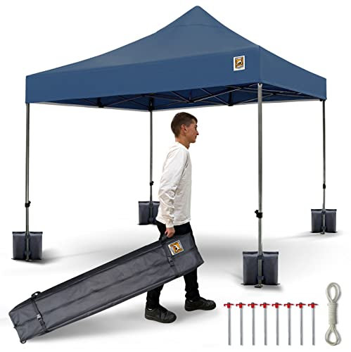3x3m Pop Up Gorilla Gazebo Fully Waterproof Heavy Duty with Leg Weights Wheeled Carrybag Eight Heavy Duty Pegs and Guy Rope Set
