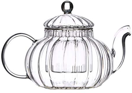 UPKOCH Théière en Verre avec Infuseur Amovible Théière en Verre Bouilloire à Thé Résistante à La Chaleur