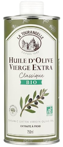 La Tourangelle - Huile d'olive vierge extra Bio - Extraite à froid - 750ml | Huile d'olive naturellement riche en polyphénols