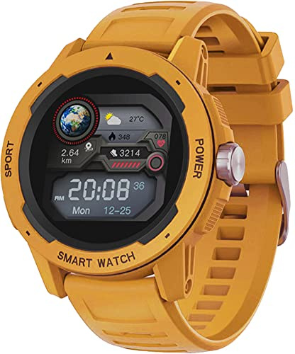 findtime Orologio sportivo da uomo, per attività all'aperto, militare, IP68, impermeabile, contapassi, controllo della musica, monitor del sonno, pressione sanguigna, orologio da polso fitness