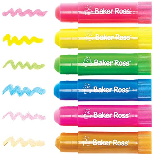 Baker Ross FC552 fairy poster paint sticks - pack of 6, arts and crafts supplies