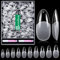 Becellen 500 Stück Künstliche Nagel Tips, Soft Gel Nageltips Fake Full Cover Nails Tips für Gelnägel Pre-buff Kunstnägel Fingernägel Set mit Kleber für Nail Art DIY (Mandel)