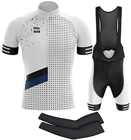 FFFF & OLFEH Maillot Ciclismo, Maillots Ciclismo Hombre, Conjunto Ropa Ciclismo, Hombre Verano Manga Corta, Culotte Ciclismo, Ropa Ciclismo Transpirable y de Secado Rápido Hombres (XS,A6)