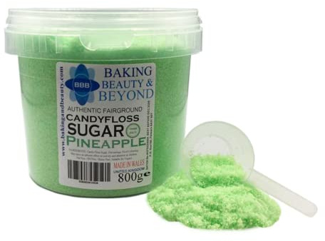 Baking Beauty and Beyond Premium Candy Floss Sugar 800g - Pineapple Flavour