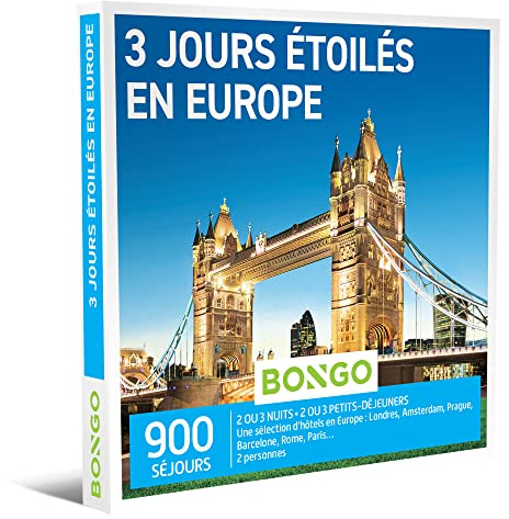Bongo 3 Jours Étoilés en Europe Coffret Cadeau Unisex-Adult, Multicolore, Taille Unique