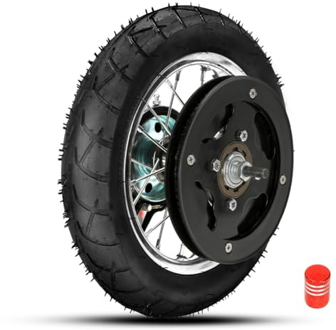 FVRITO Rear Wheel Assembly Replacement for Razor Pocket Mod(Versions 31+) Daisy Blossom Bella Sweet Pea Betty Vapor Euro Style Moped Scooter Universal Parts with Wire Spoke Rim Tire Tube Accessories