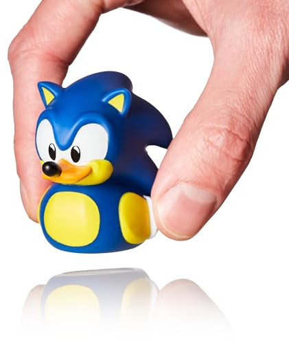 TUBBZ: Sonic The Hedgehog Mini Rubber Duck Collectable Toy 5 cm | Official Sonic Merchandise – Vinyl Figure with Bathtub Display, SEGA Gaming Character, Fan Decor & Novelty Duck Gift