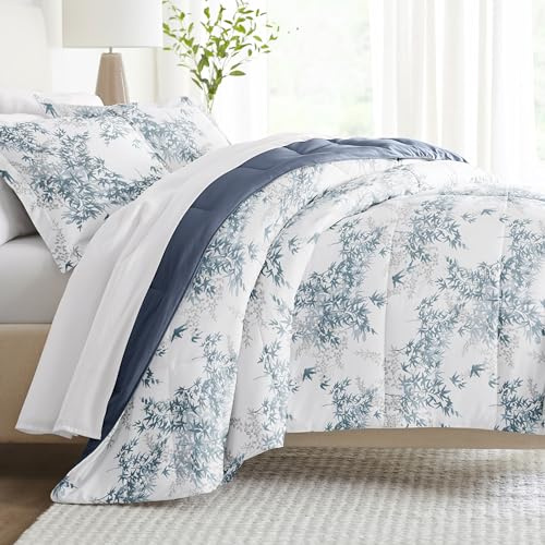 Linen Market Reversible Queen Size Comforter Set (3 Piece) - Soft and Lightweight Down Alternative Comforter Queen Set - This Includes Your Queen Comforter and 2 Pillow Shams