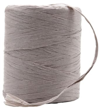 yuwqqoajv Bast Seilgarn, langlebig und lichtbeständig für die Herstellung von robusten und langlebigen Fasern, Naturpapierband, Bast Papiergarn, grau