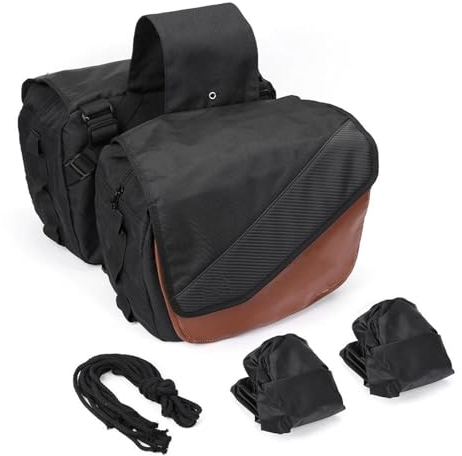 MAYINGLON Motorbike Saddle Bag Für Shadow 750 Für Bws 125 Für Vespa Satteltasche Motorrad PU wasserdichte Packtaschen Box Seite Werkzeuge Tasche Tasche Roller Motorbike Side Bag