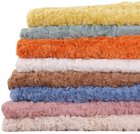 Faux Fur Fabric 25x50cm Furry Faux Sheep's Wool Fleece Fur Fabric Faux Sheeps Wool, 15mm Plain Colors Curly Plush Furry Vegan Material, for Clothing, Gnomes, Blankets, Pet Beds, 33 Colores (Color : Y