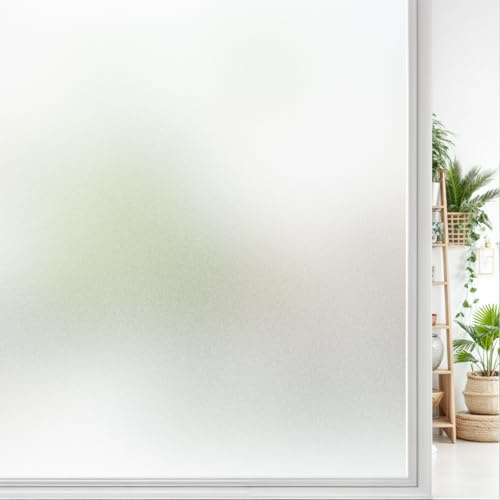Mgood Fensterfolie Blickdicht Milchglasfolie Sichtschutzfolie, 90 x 200 cm | Dekorative Matte Optik, Statisch Haftend, UV Schutz, Wiederverwendbar, für Innenräume, Küchen, Glastüren, Wohnzimmer und Büro