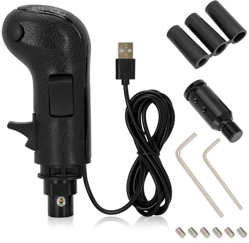 kelegaan USB Truck Simulator Shifter, Compatible with Logitech G25, G27, G29, G923, Thrustmaster TH8A Shifter, semi shifter for pc,Gear Shift Lever for ATS and ETS2 Games-PC Sim Racing Shifter