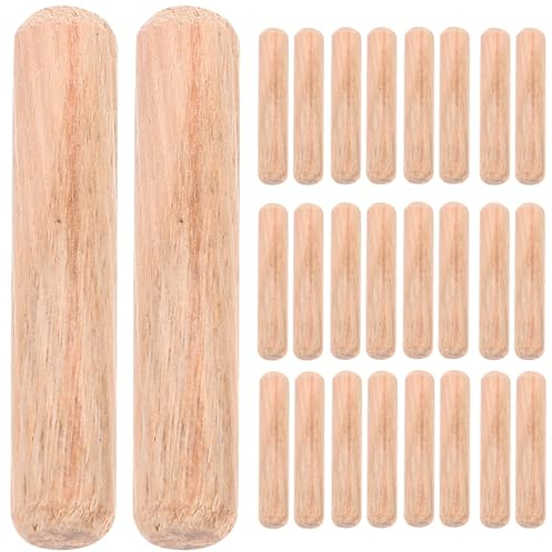 TOPPERFUN 200 Stück Holzdübel Holzdübel Für Handwerk Heimgebrauch Holzstifte Für Möbel Regale Unbehandelte Holzeinsätze