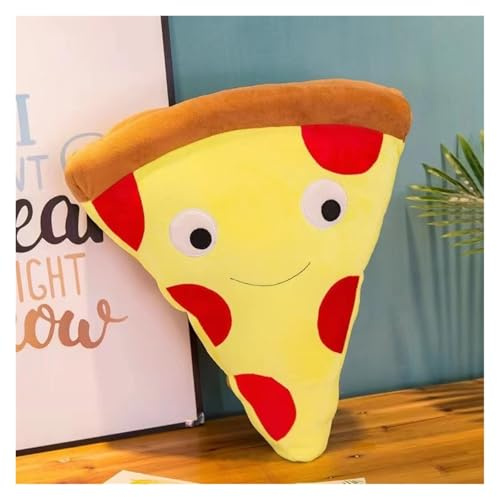 KUKUShining Niedliche Plüschtiere, Lustige Burger, Pizzastücke, Pommes Pommes-Plüschtiere, for Kinder Entworfen, Perfekt Als Zimmerdekoration Und Spielen.(Pizza,40cm/15.7in)