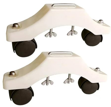 F Fityle Ensemble de 2 Supports pour Radiateur électrique avec Roulettes, Accessoire de 9 Pouces, Blanc