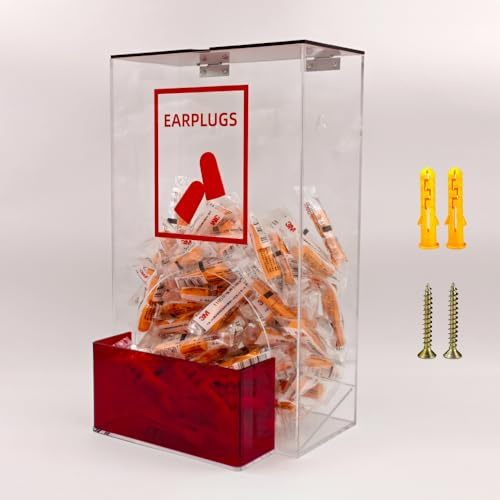 Acrylic Earplugs Dispenser with Cover