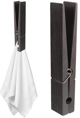 Mollette Giganti - Mollette Giganti in Legno | Grandi mollette per asciugamani in legno, grandi mollette salvaspazio e robuste in legno per soggiorno, lavanderia e bagno