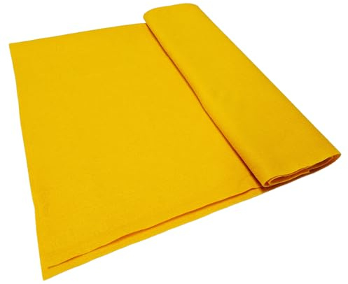 Jtnohx Lachsgelb Filz Filzstoff zum Basteln Stoffbahnen Filz Meterware | 91x135CM Weiche Filzplatten für Kunst und Nähprojekte 1.4mm dick Flexibel
