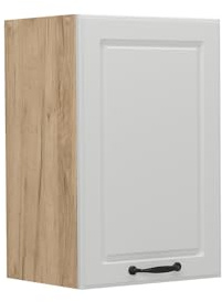 Vicco Hängeschrank R-Line, Weiß Landhaus, 40 cm | MDF-Front · 1 Einlegeboden · Tiefe – 31 cm · Metallgriffe · ✓ Praktischer Stauraum