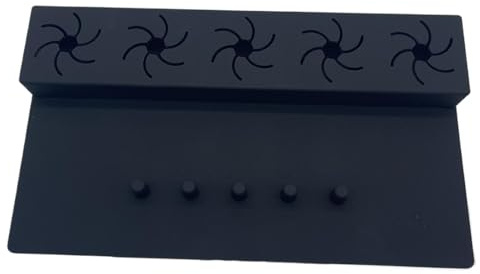 Duroecsain Supporto per smalto per unghie, supporto per poggiapolsi per unghie,Supporto per smalto per unghie in silicone 2 in 1 con poggiapolsi - Contenitore per bottiglia per smalto con separatori