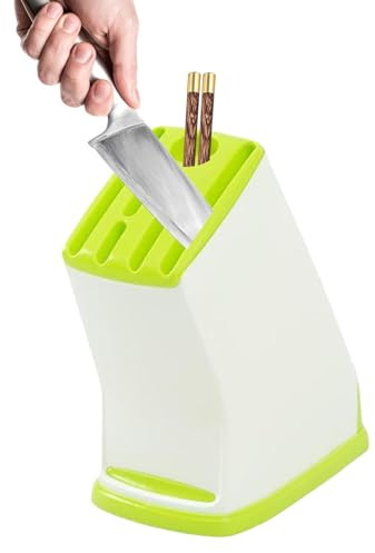 Kitchen Knife Holder, Kitchen Knife Holder for Kitchen Counter, Universal Kitchen Knife Block for Knives and Poultry, Scissor Sharpening Steel Storage