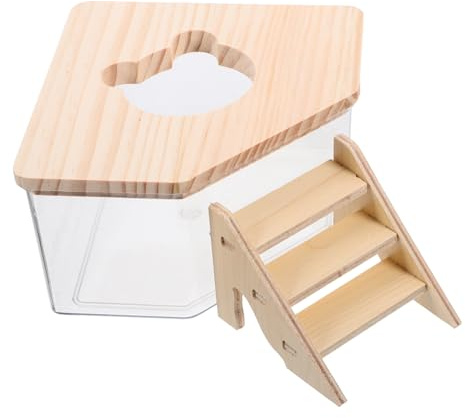 TOYANDONA Bath Sandbox for Hamster Gerbil Sandbox Ramp for Small Pet Hamster Bathroom