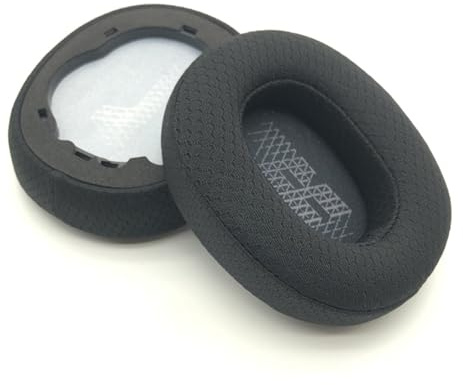 Adhiper Ohrpolster für JBL E65, Live 650 & Duet NC Kopfhörer, Schwarz | für E65BTNC, Live 650NC, Live 660NC, Live 770NC Kopfhörer, Atmungsaktives Mesh-Gewebe, Memory-Schaum, Weicher Tragekomfort
