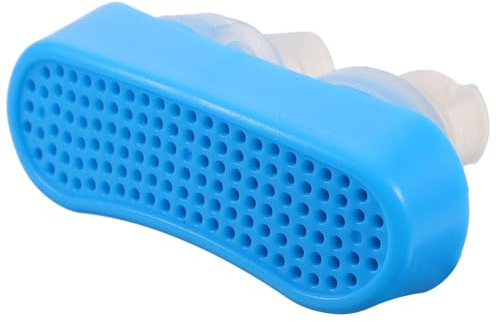 Dispositivo Nasale Blu in Silicone Antirussamento per Respirazione Notturna | Riutilizzabile, Corpo in Abs e Carbone Attivo, Mantiene la Bocca Chiusa, Formato Tascabile