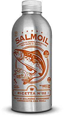 Salmoil Ricetta 2 Alimento Complementare per Cani e Gatti a Base di Olio di Salmone Norvegese e Krill - 950 ml