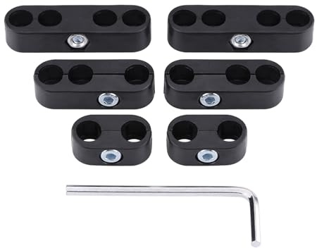 Zündkabel Separatoren, 7mm / 8mm Zündkerzen Kabelhalter Zündkabel Separatoren 2-4 Loch Separatoren (Schwarz)