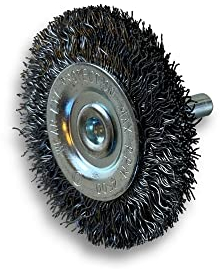 Lot de 3 brosses rotatives circulaires métalliques sur tige Ø 50 mm | Fil acier dur Ø 0,30 mm | Epaisseur 8 mm | 1 rang | Pour perceuse ou visseuse à mandrin | Kibros 2650AT8x3
