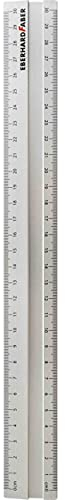 Eberhard Faber 570009 - Aluminium Lineal, ca. 30 cm, rutschfestes und bruchsicheres Metall Lineal