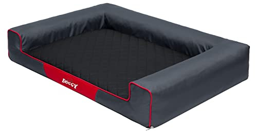 DOGGY Haustierbett Hundeliegen Kissen Hundebett Liegen Hundekissen Bett Sofa Hundekorb Tierbett Hundesofa: Dunkel Braun, XXL - 118 x 78 cm